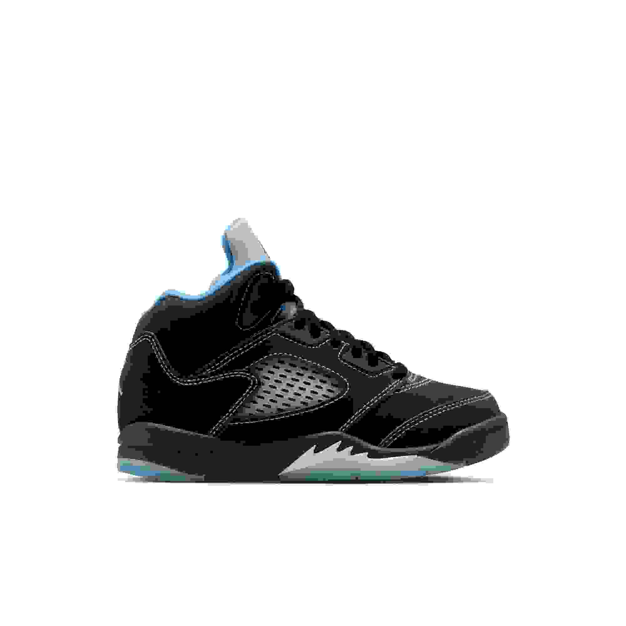 Jordan 5 Retro Preschool Kids' "Black Carolina" Shoe